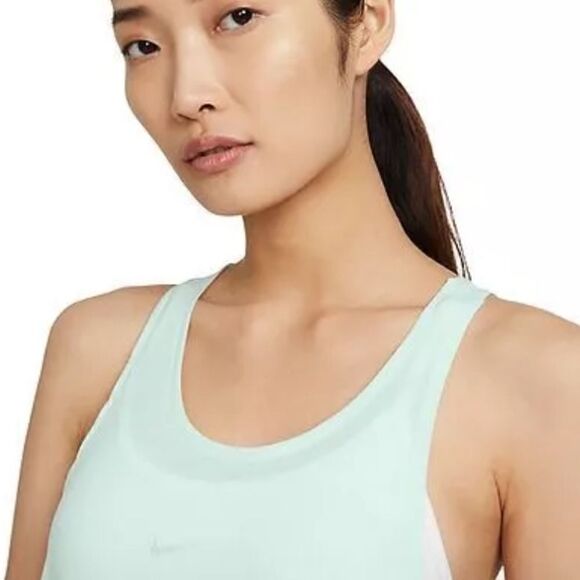 NIKE Dri Fit Breathe Running Tank Top Shirt Mint Green CZ9608-394 Women’s Large - Picture 3 of 9
